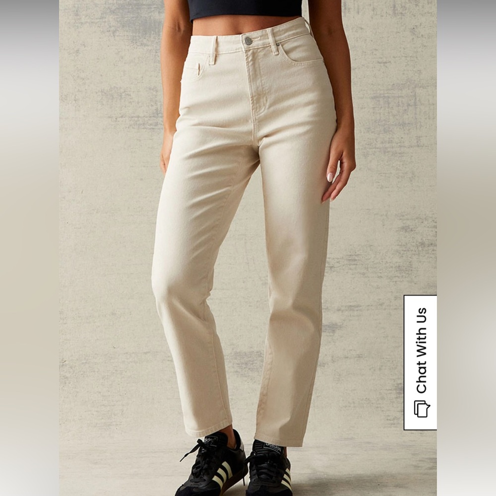 PacSun Beige Curve Straight Leg Jeans